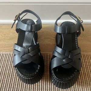 Chloe Black Strappy Sandals